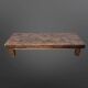 Table basse brutaliste en chêne, France années 1950