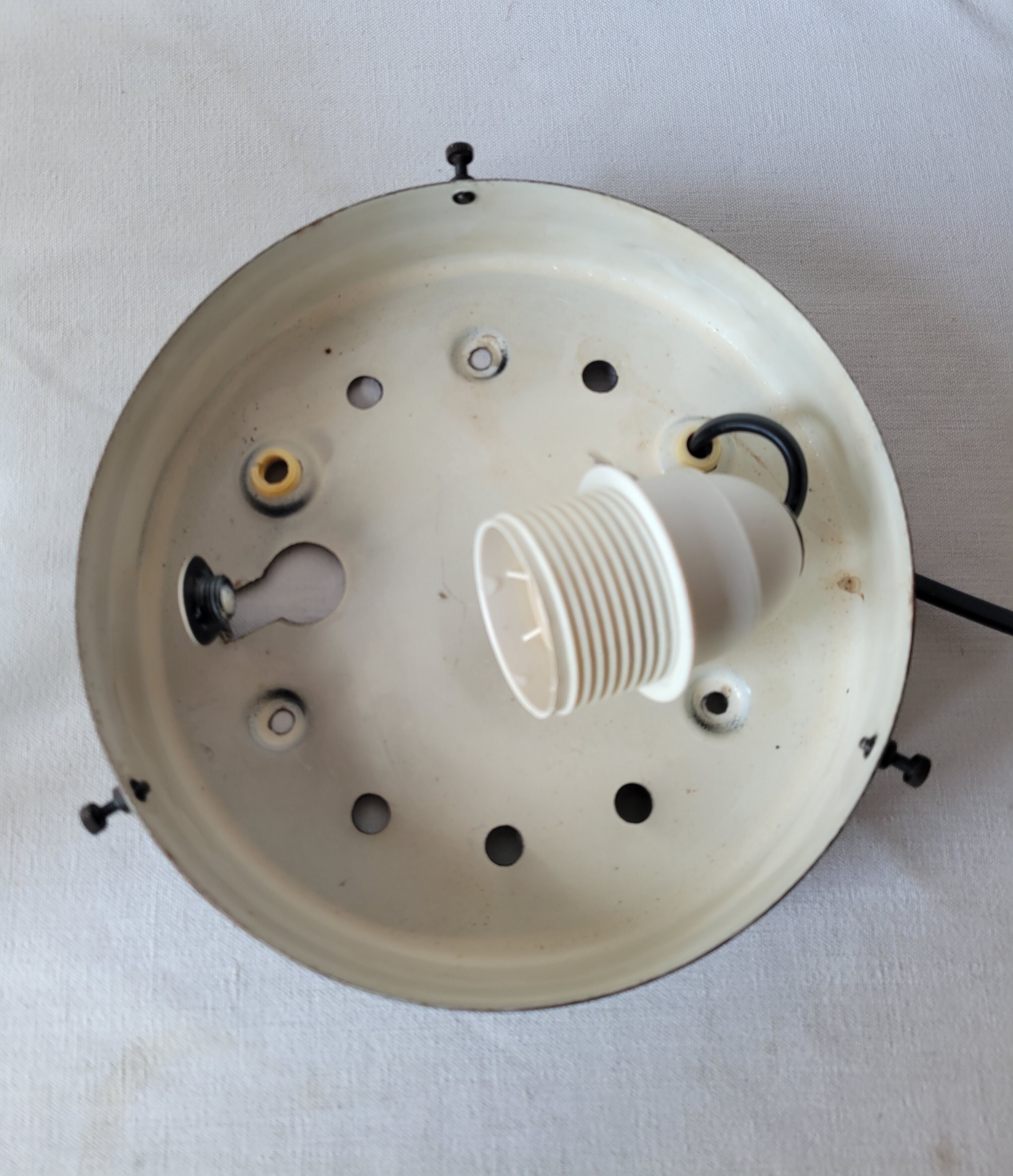 Cast glass ceiling lamp