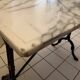 Table de bistrot marbre & fer forgé