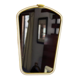 Freeform brass mirror, 42x28 cm