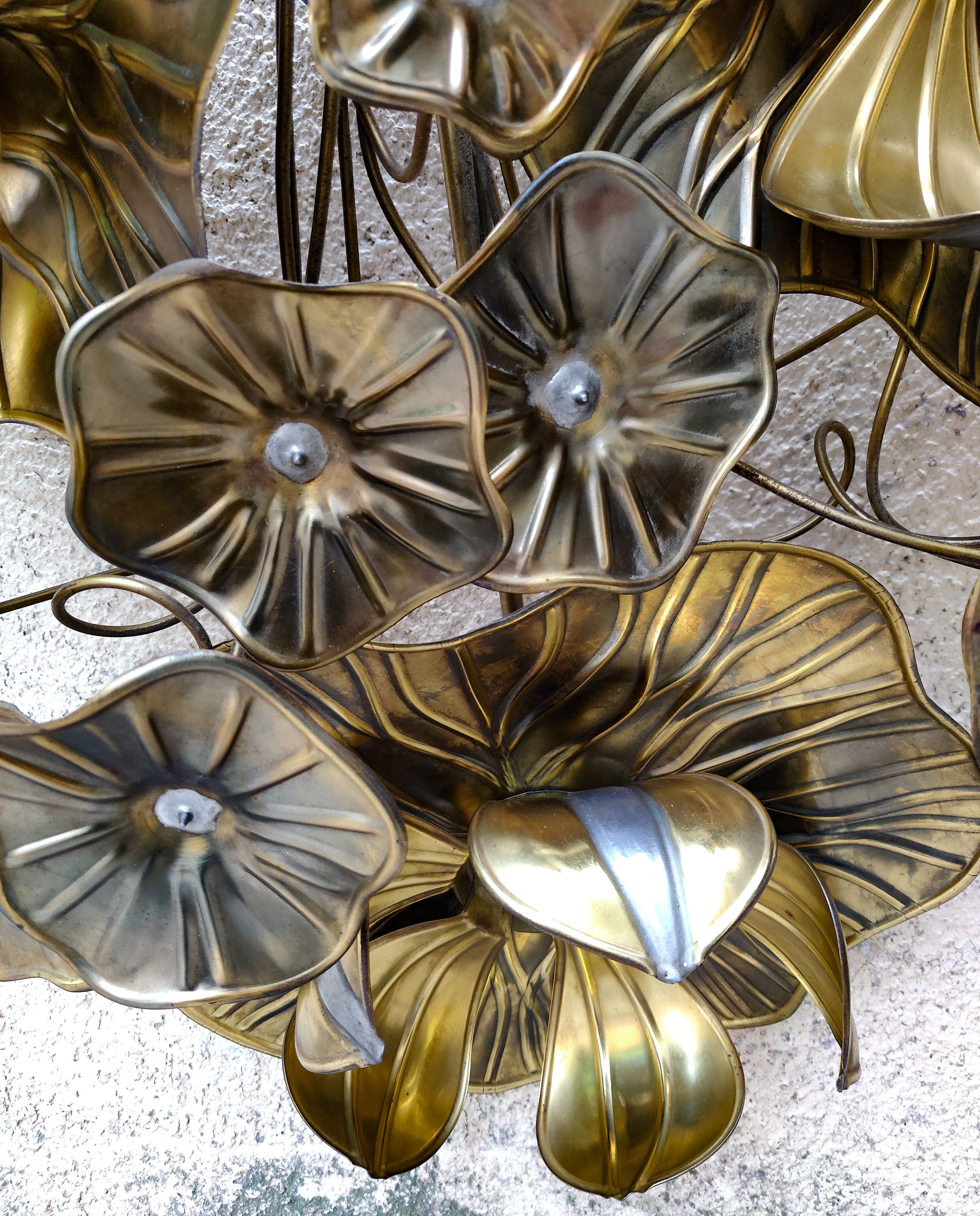 Henri Fernandez Applique or Ceiling Lotus Flower 106 cm