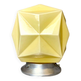 Art Deco style opaline origami flush mount lamp