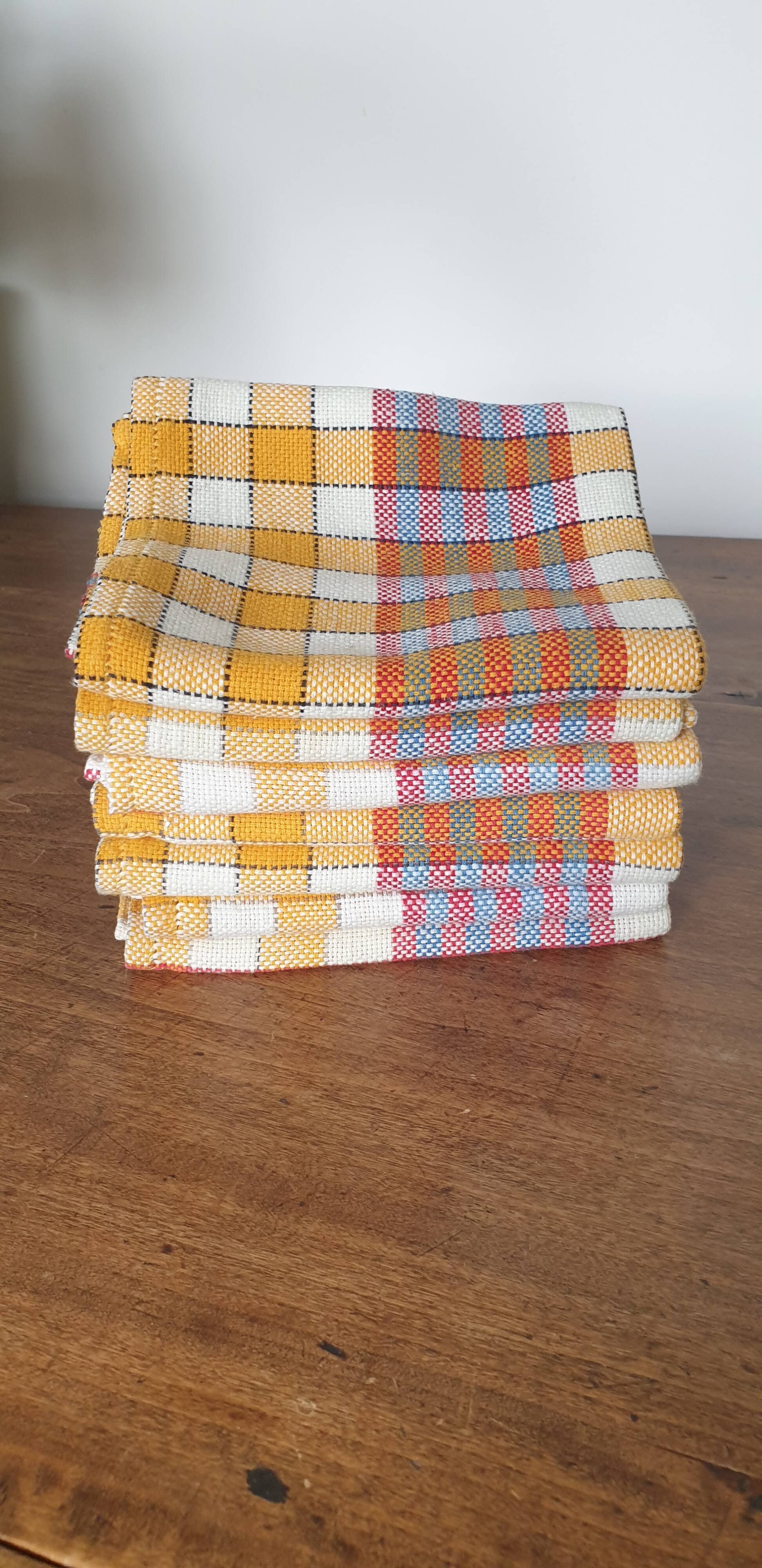 Serviettes de table anciennes en coton