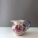 Vintage jug by Deruta Etrusca red rooster, Italy, majolica, ceramic hand painted