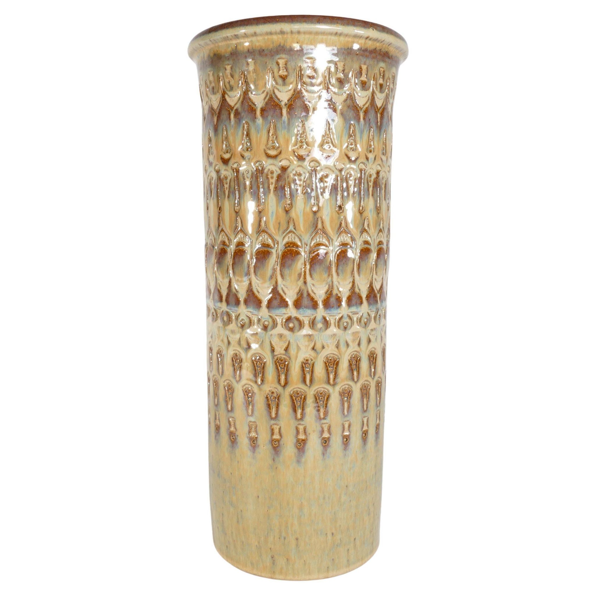 Vase de sol en grès moderne scandinave, "3119" Søholm Stentøj, années 1960.