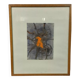 Abstract painting rulo 1966 mixed media paper frame