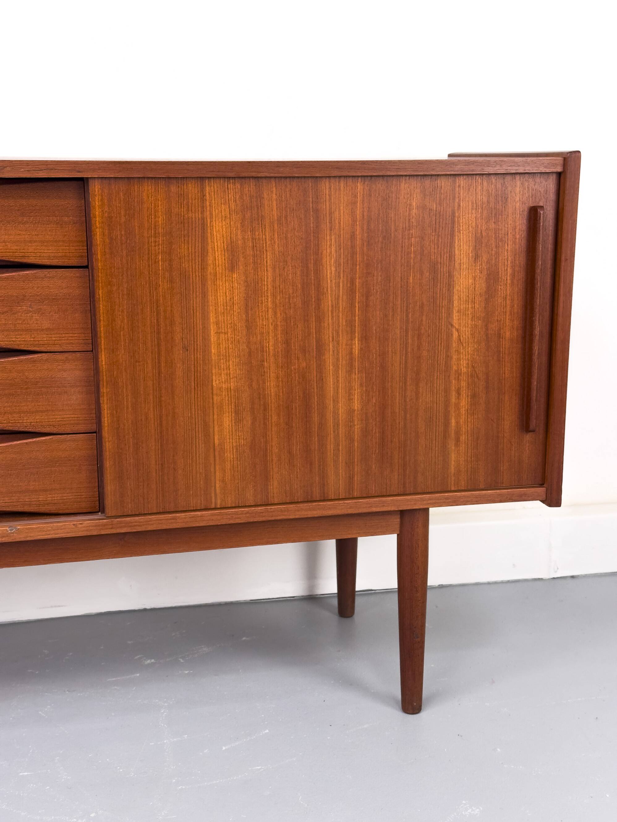 Vintage Sideboard in Teak with Drawers and Sliding Doors, 1960s