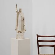 “Christ King in Our Home” Plaster Statue, Belgium, ca. 1920