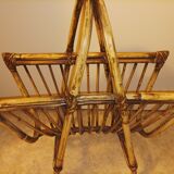 Rattan magazine holder