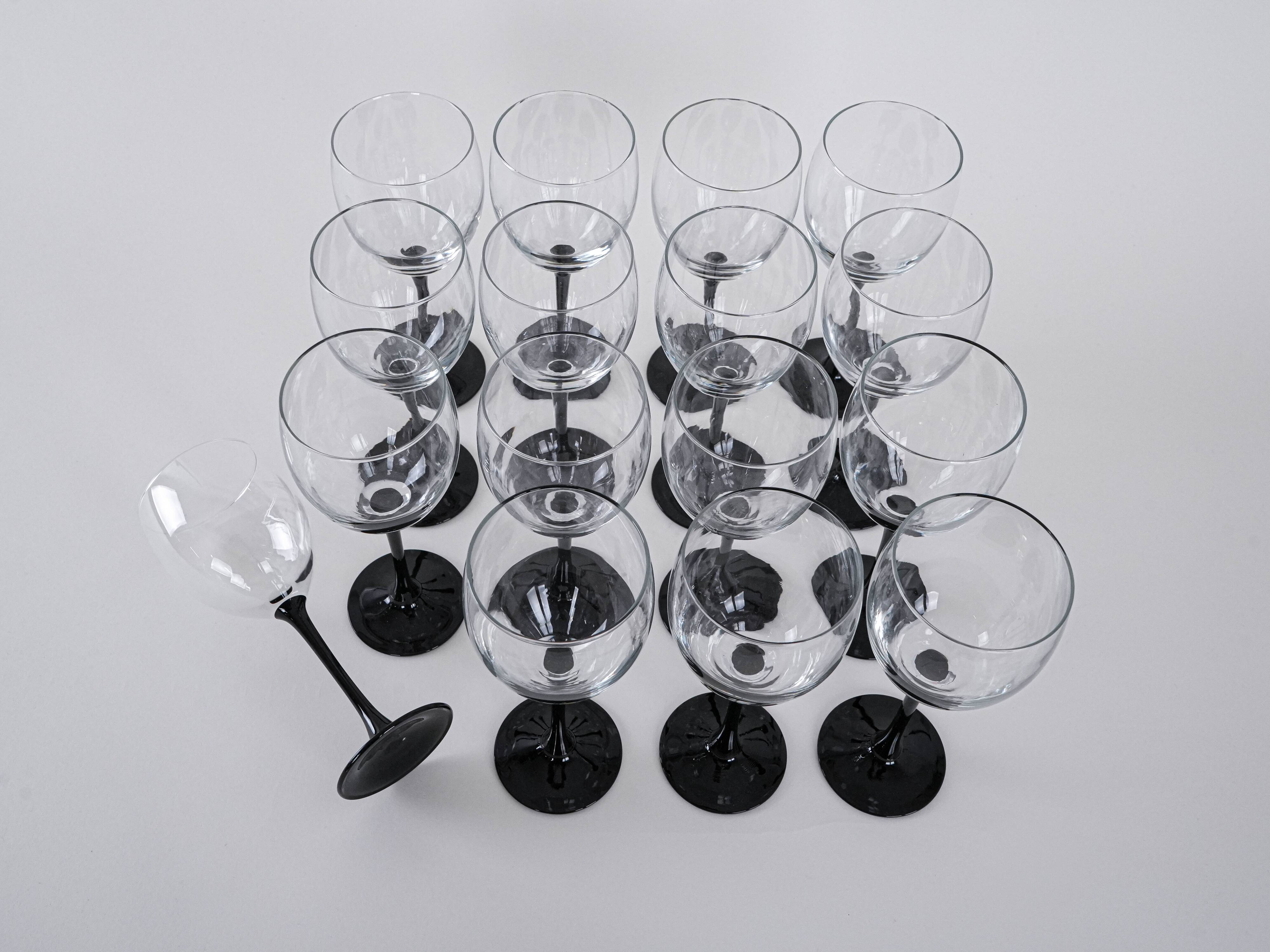 Set of wine glasses, Danish design, 1970s, manufactured in Denmark