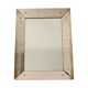 Large Venetian mirror, pink glass with engraved flowers, 77 cm