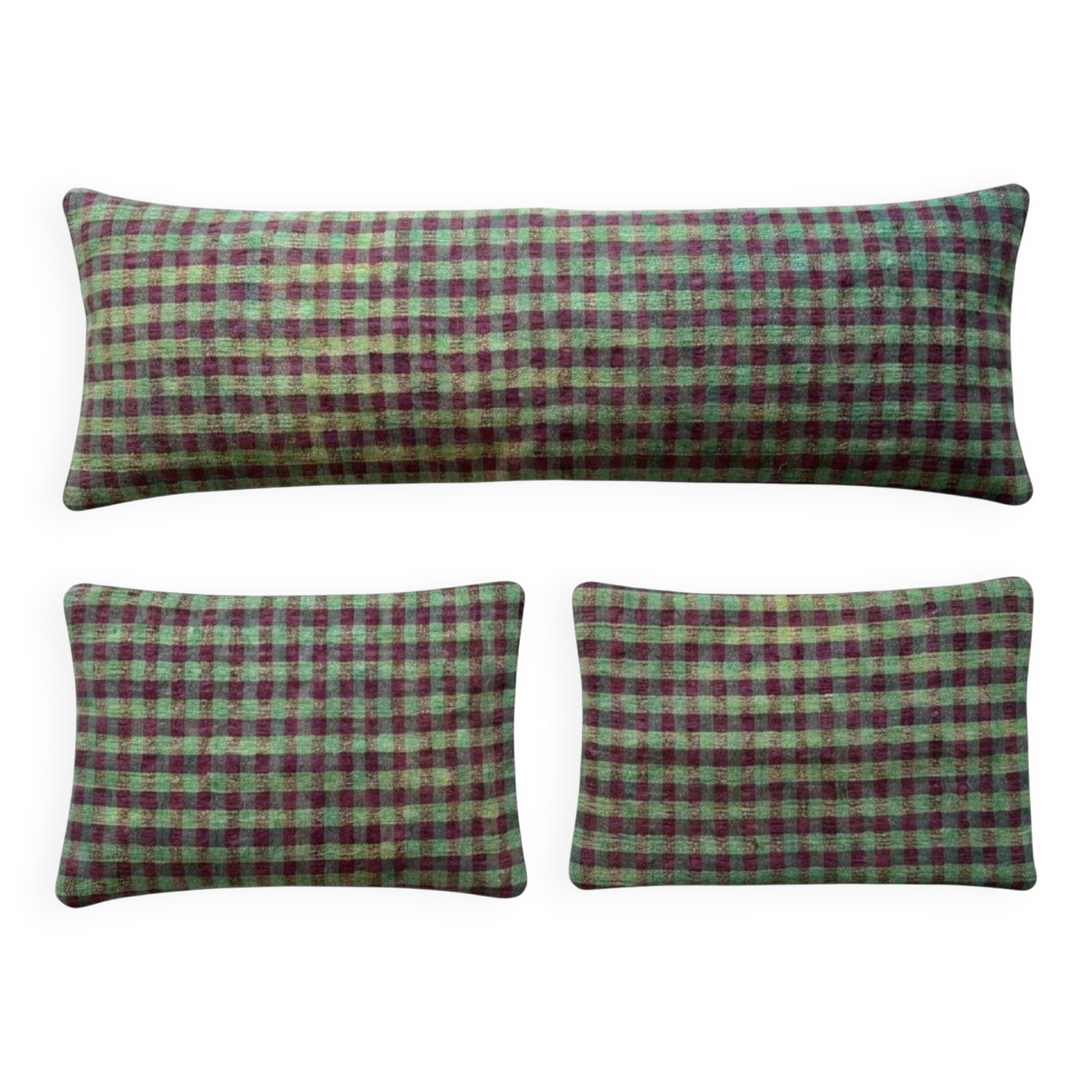 Set of 3 vintage kilim cushion covers 41x119 cm