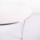 Super Ellipse dining table - Model B614 - white laminate - Piet Hein, Bruno Mathsson & Arne Jacobsen - Fritz Hansen