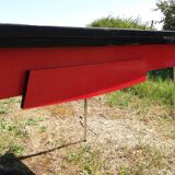 Dining table with red formica extensions