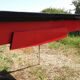 Dining table with red formica extensions