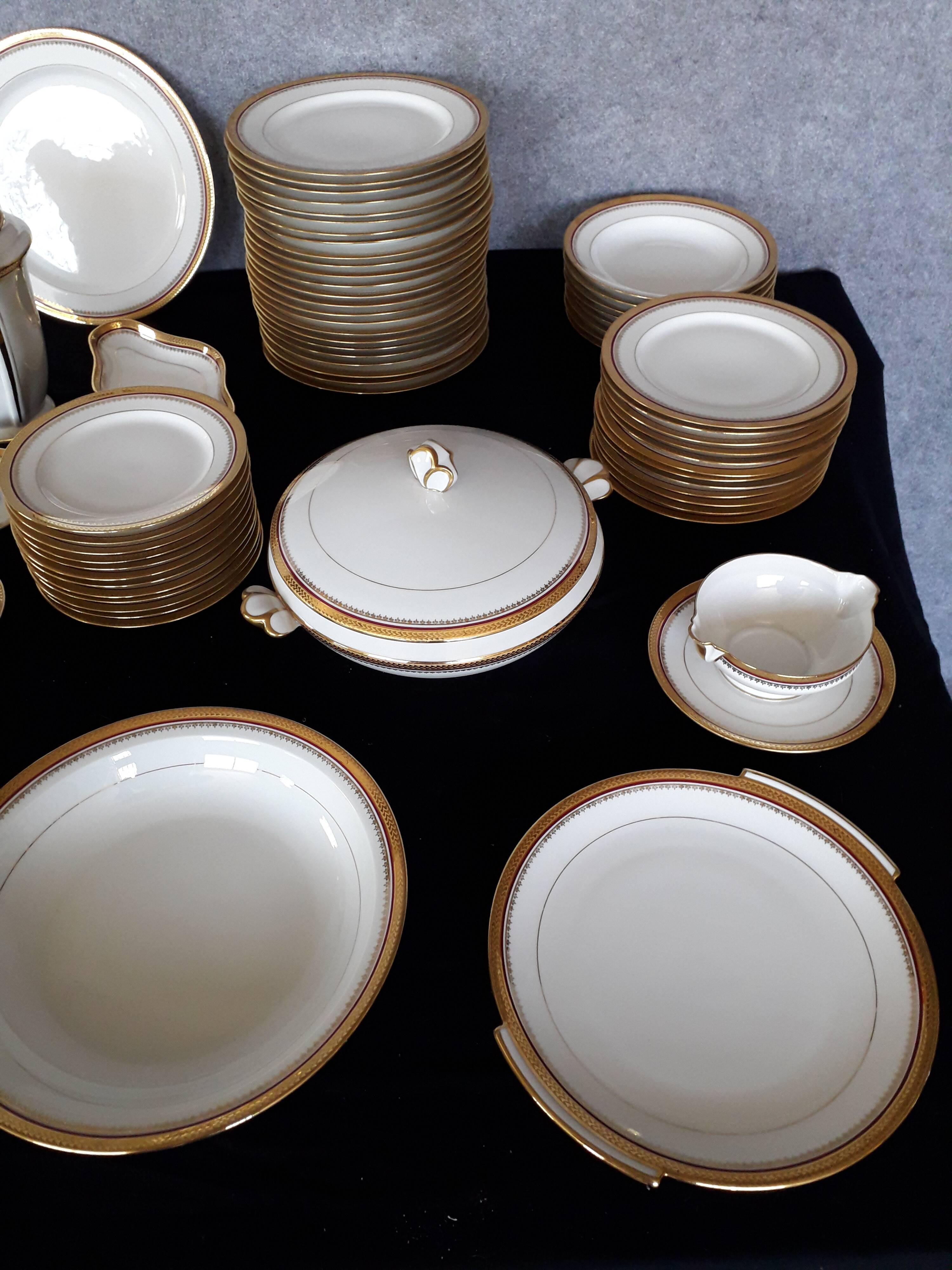 Limoges table service of 77 pieces of RS brand of the twentieth century