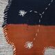 Navy Blue Hand Woven Wool Wall Hanging Tapestry Rug, 105x135 Cm