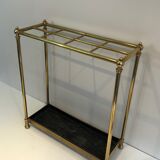 Rectangular umbrella holder in brass and cast iron. french work. around 1900
