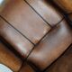 Fauteuil hollandais vintage en cuir cognac