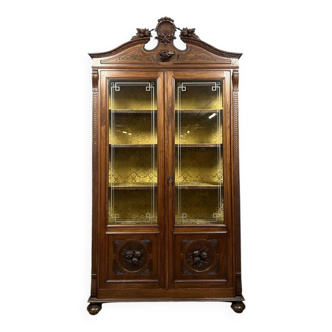 Italian Renaissance style bookcase in walnut circa 1850