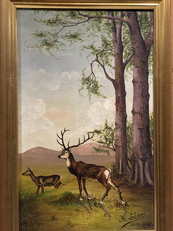 Duo paintings in oil on canvas