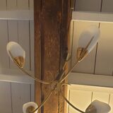 Four-light opaline chandelier
