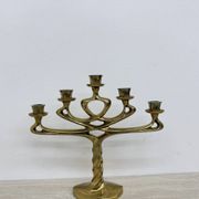 Mid-century large brutalist solid bronze candleholder, 1970s