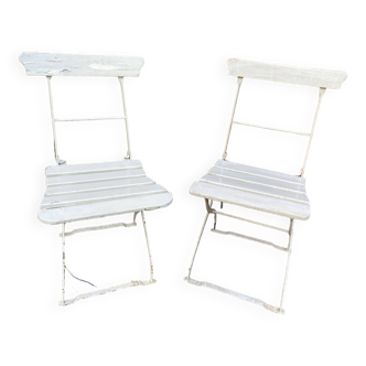 2 chaises troquet pliantes