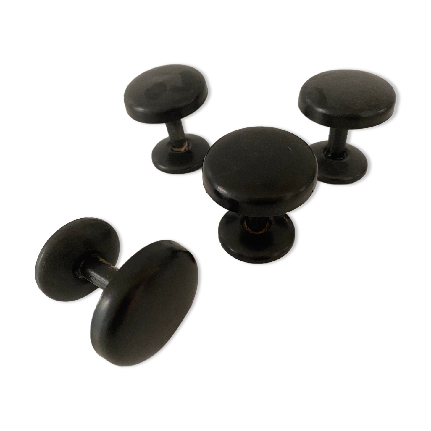 Set of wall hooks vintage coat racks black metal black metal 50s / 60s