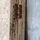 Screen - decorative panel in 3 wings - metal and wood rosettes
