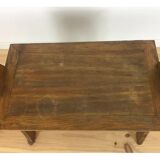 Mid-century solid wood compass side table