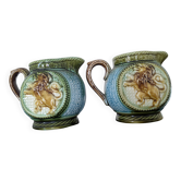 Set of slipware ceramics in Onnaing style