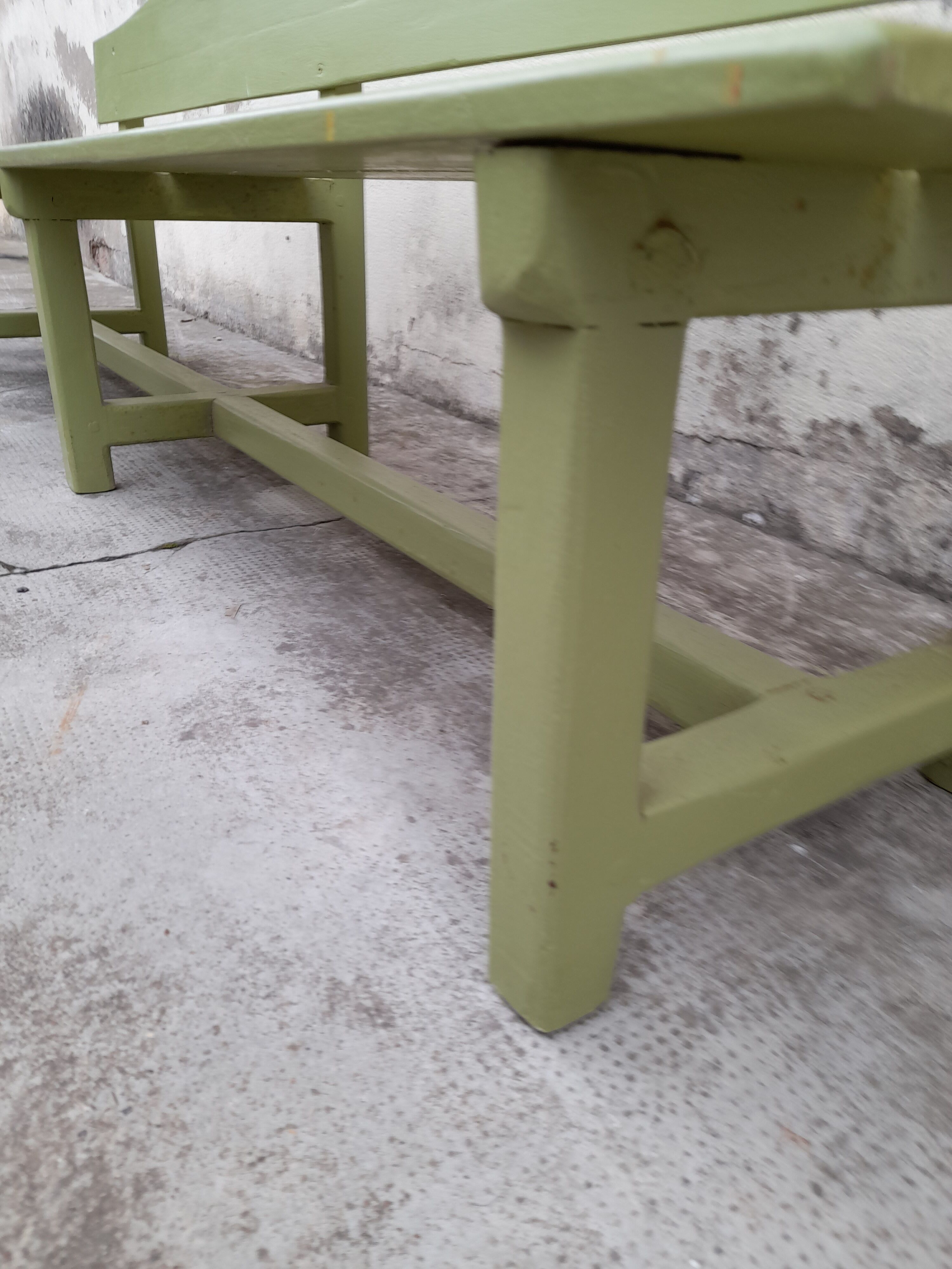Old vintage school child bench