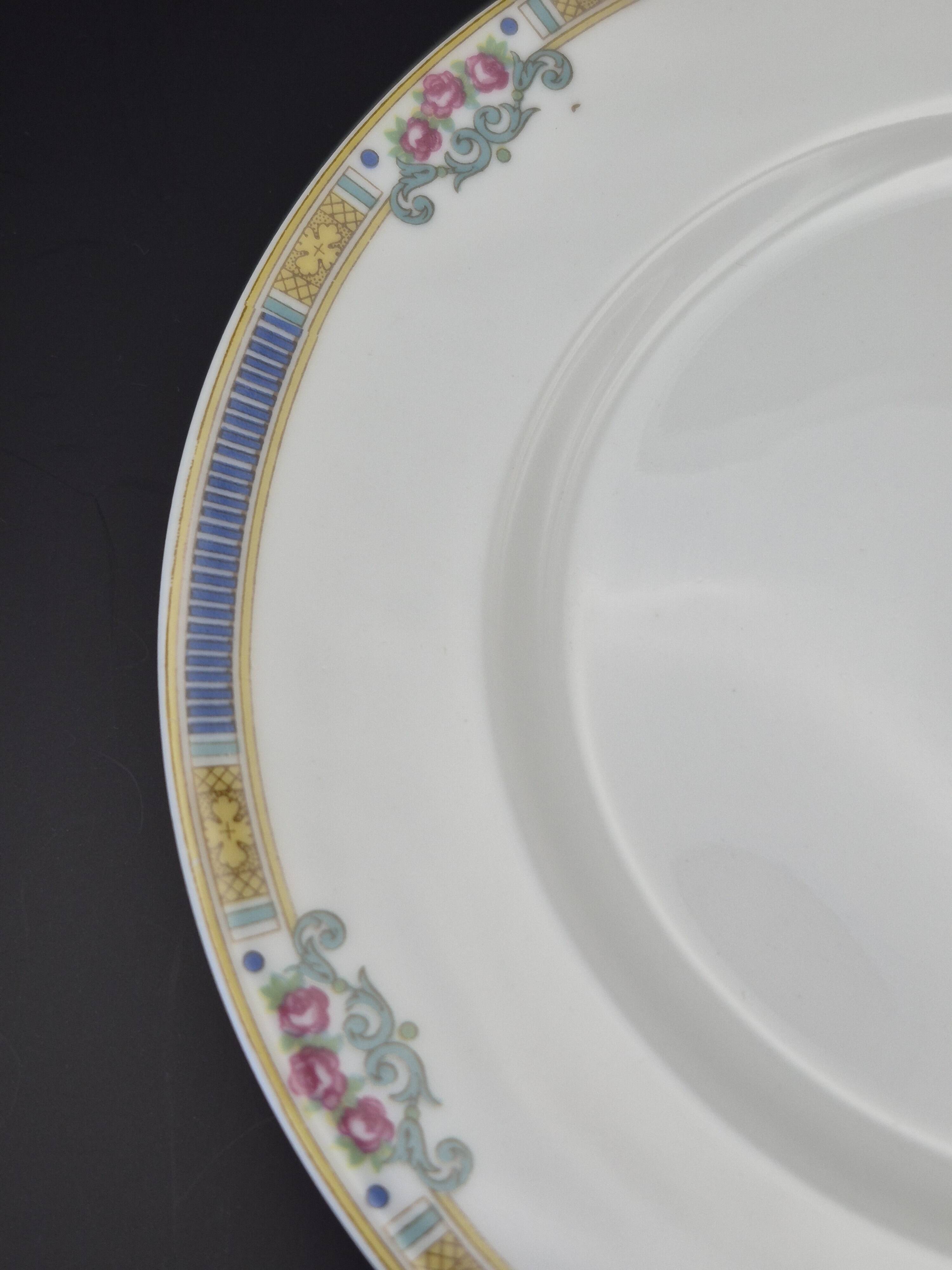 Série de 6 assiettes à dessert Bernardaud Limoges – Art Déco – A714
