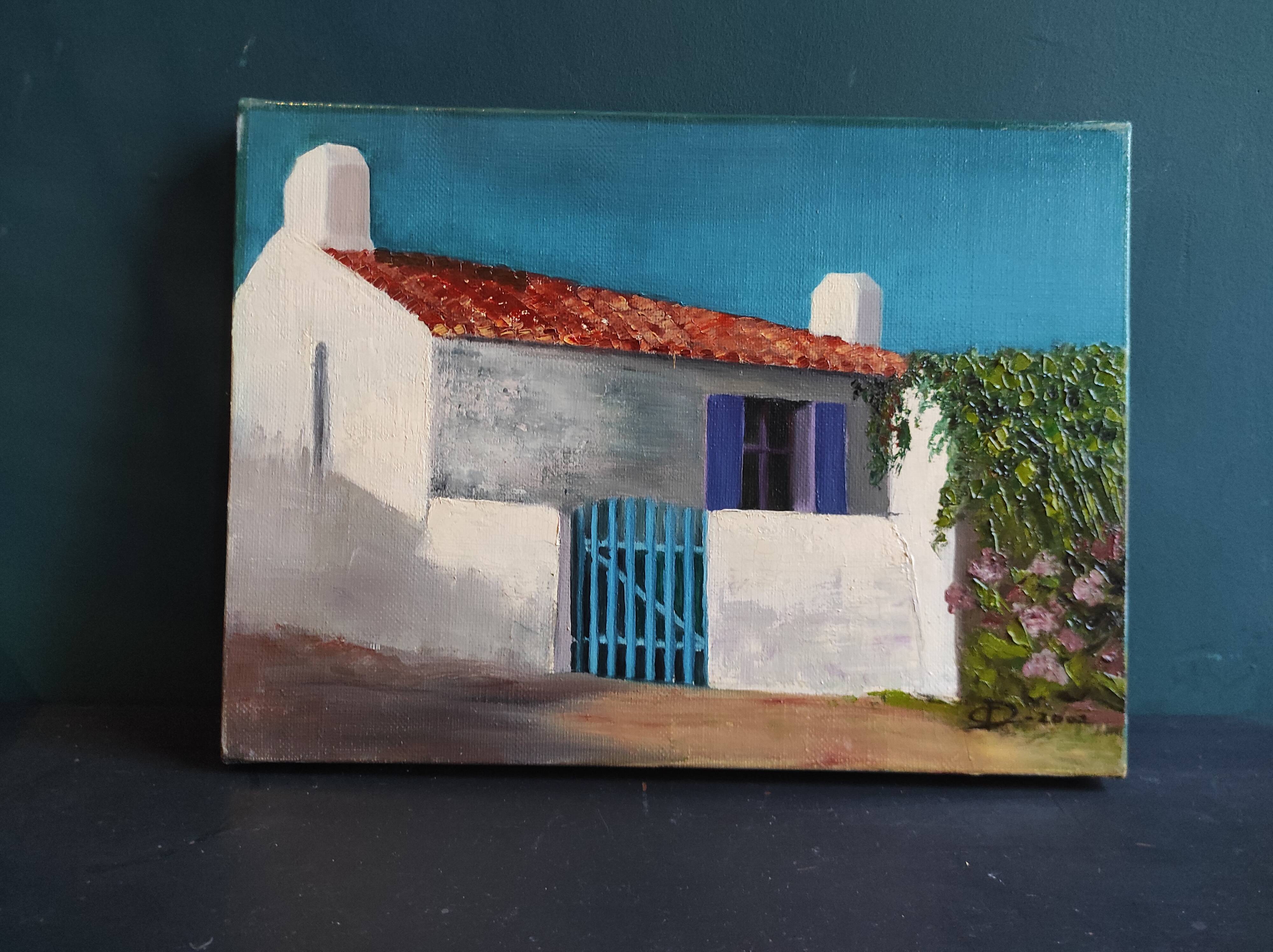 French oil painting, signed CD, 2002