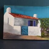 French oil painting, signed CD, 2002