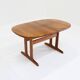 Vintage Glostrup Danish oval extendable dining table solid teak 1960s