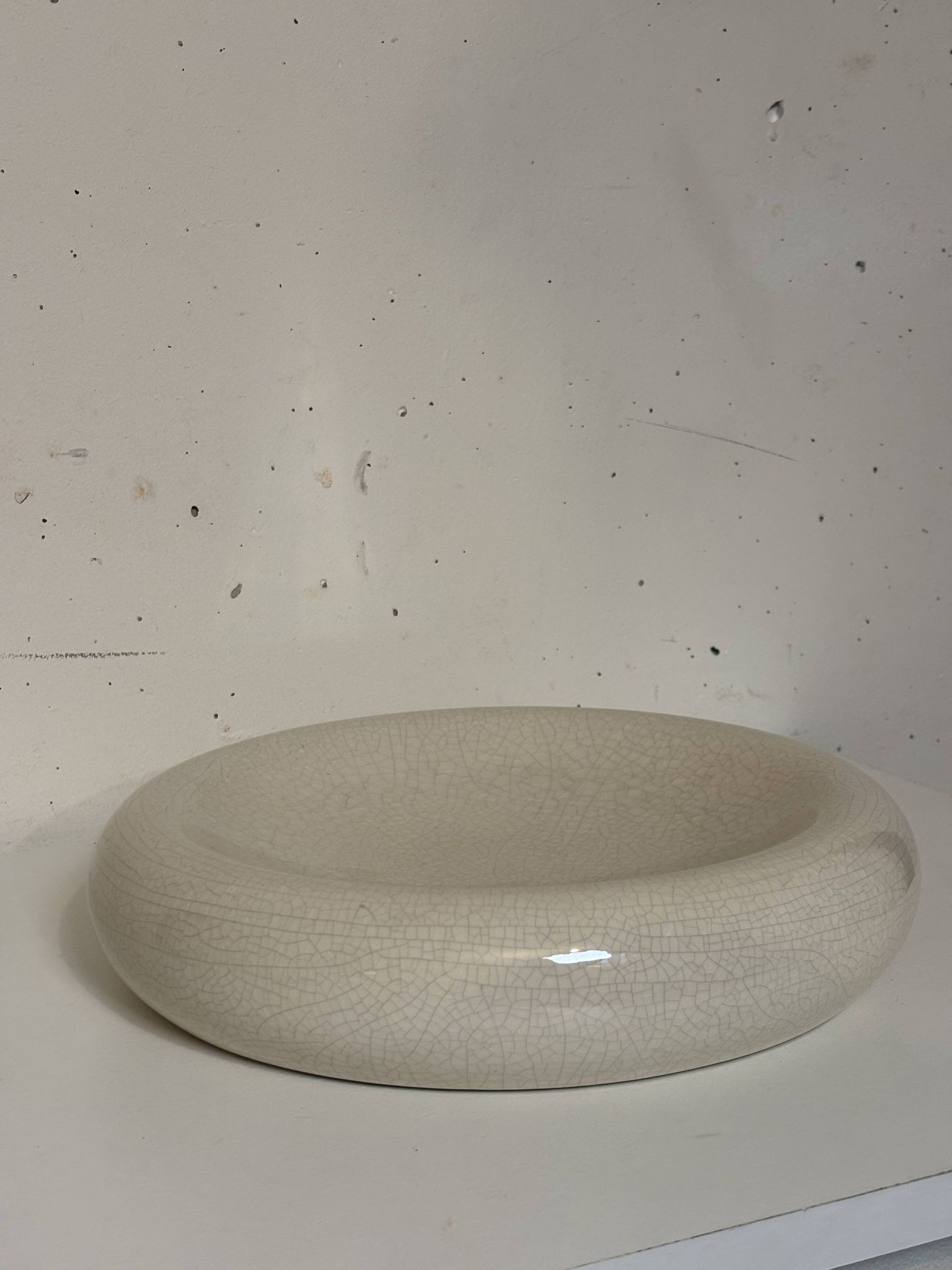 Vide poche, plat en céramique craquelée 1980