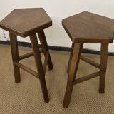 Pair of Vintage Brutalist Bar Stools