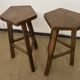 Pair of Vintage Brutalist Bar Stools