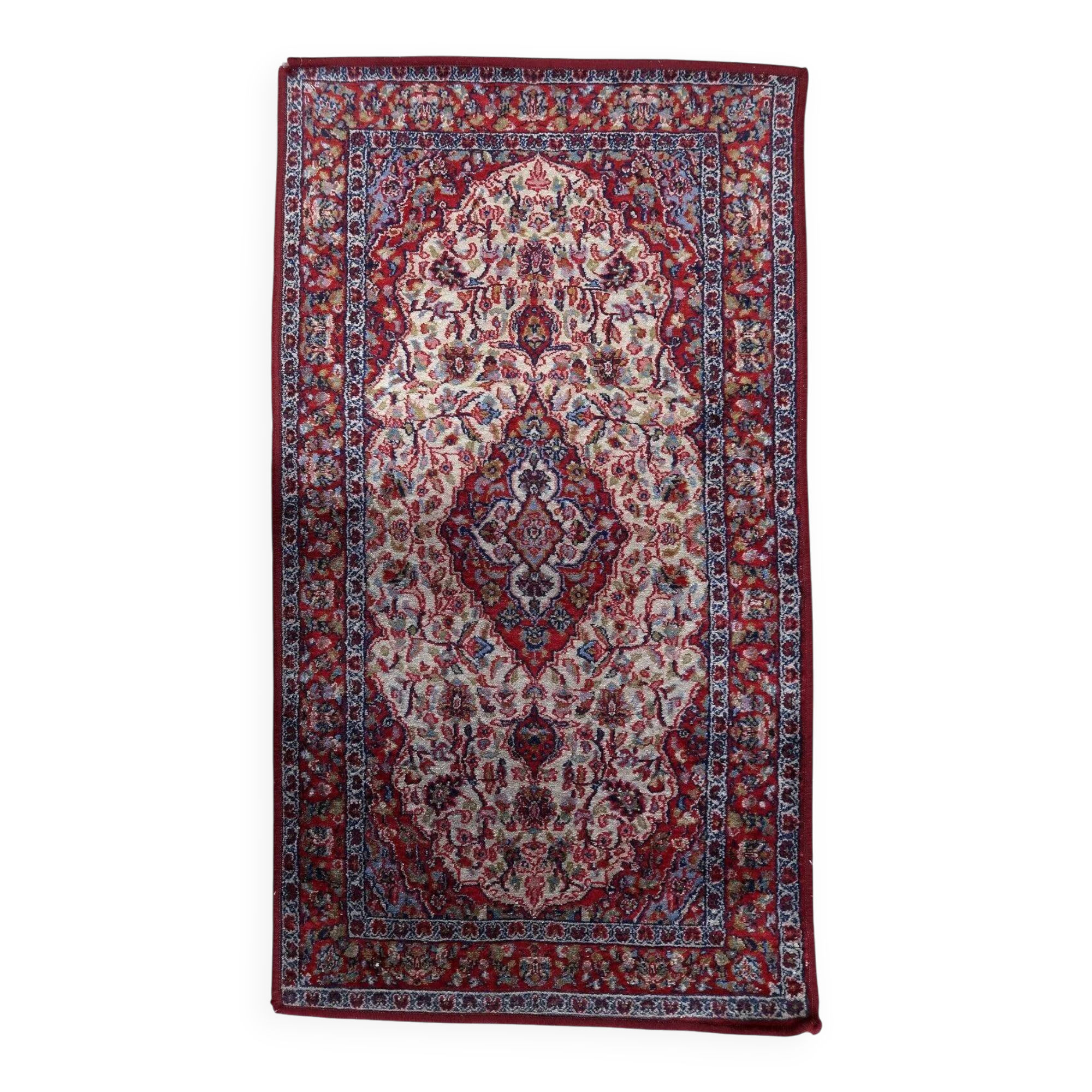 Vintage Indian rug 2.1' x 3.9' (67cm x 120cm), 1970s - 1C1121