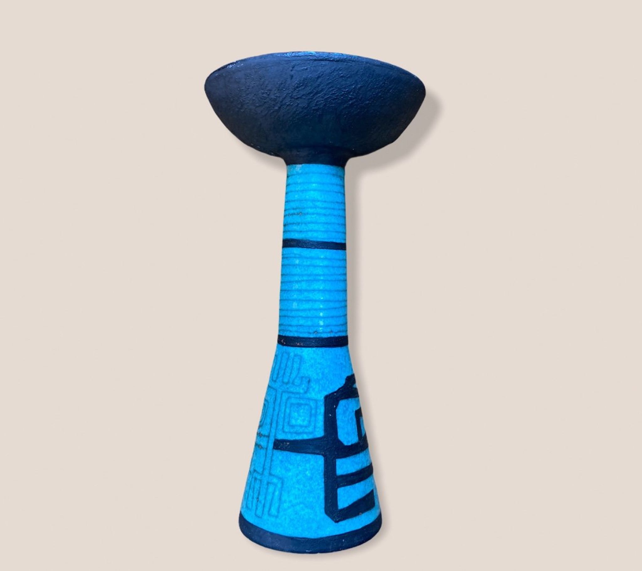 Modernist Ceramic Candle holder, Egyptian Inspired in The Taste Of Francine Delpierre