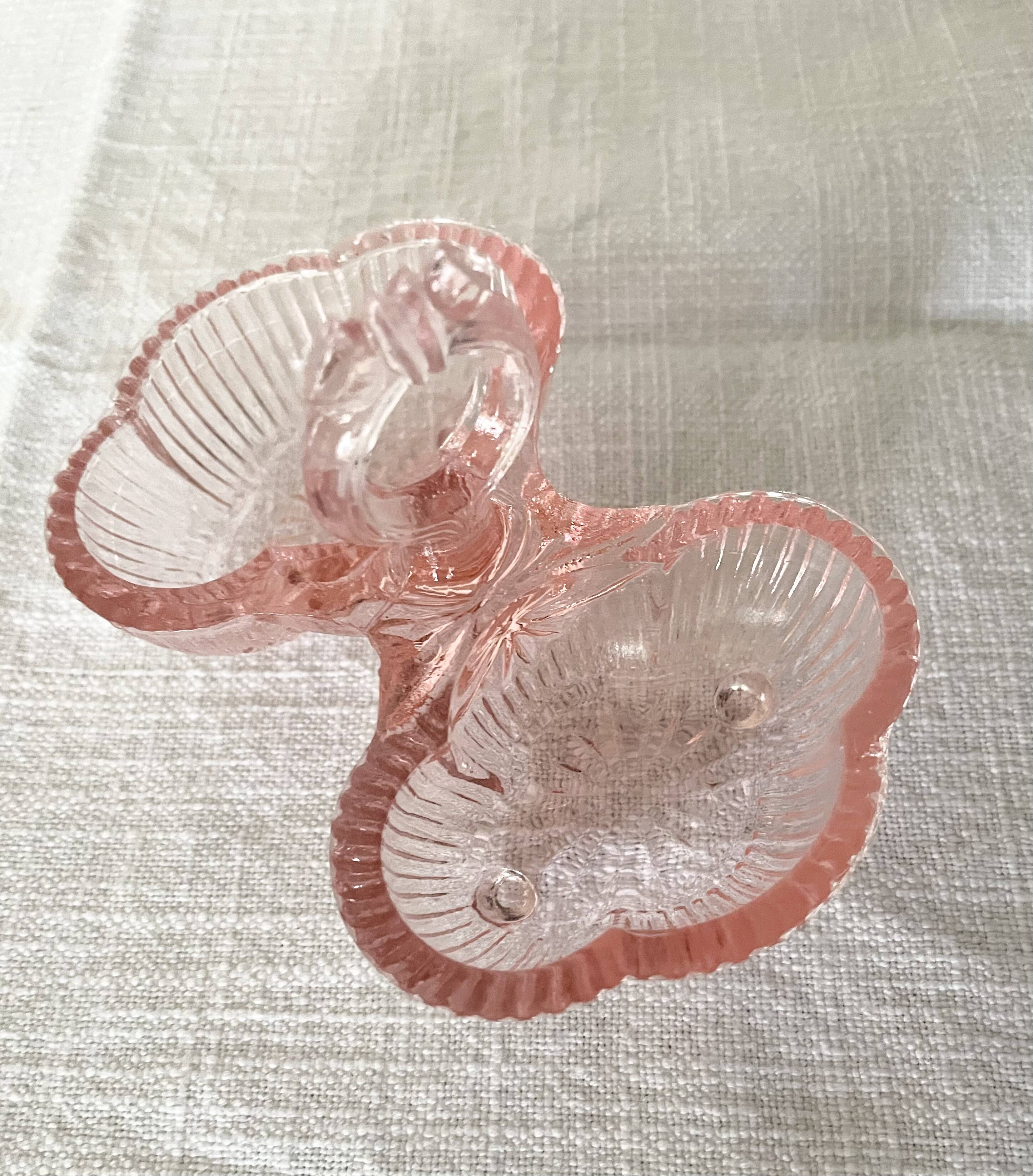 Pink double glass salt shaker