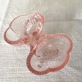 Pink double glass salt shaker