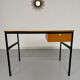 Vintage small desk designed by Pierre Paulin CM217 from the 1960s, wood and metal.