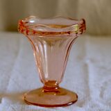 Set of 6 vintage Arcoroc Luminarc pink ice cream cups from the 70s