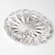 Vintage Heavy Cut Glass Ashtray, Large Round Mid-Century Accessory