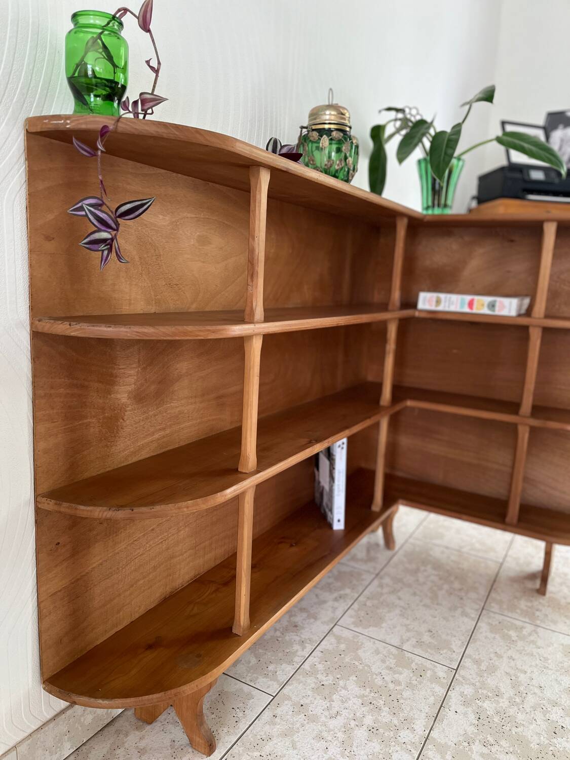 Corner bookcase shelf from the 60s ART DECO