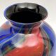 Vase en verre de Murano multicolore postmoderne par Ottavio Missoni. Italie des années 1980