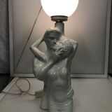 Lampe couple céramique des années 80